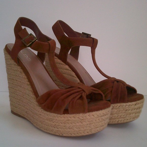 Aldo Patuel Wedge Heel Sandal Size 39 Women's 8.5 - Picture 5 of 8